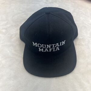 Mountain Mafia Black Flat Bill Snapback Ball Cap Trucker Hat